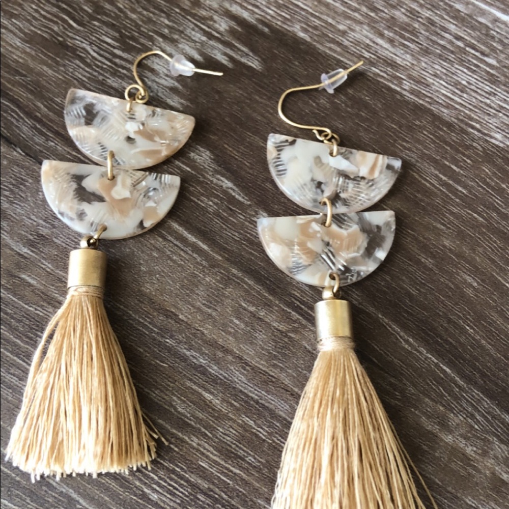 PINK TASSEL EARRINGS